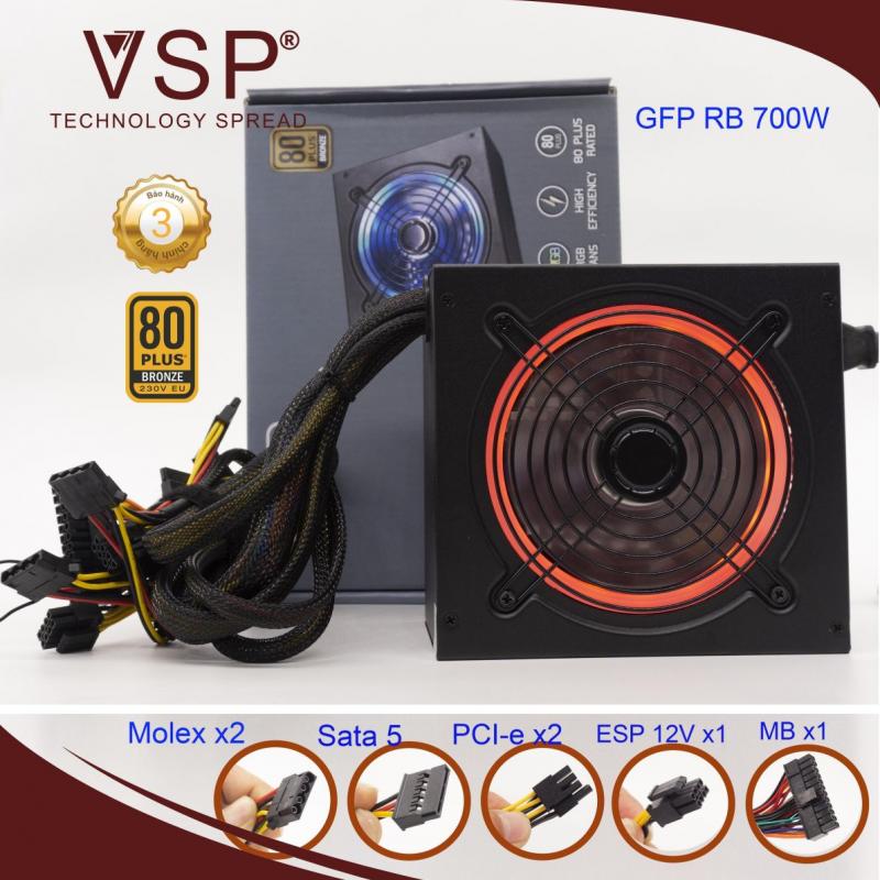 Nguồn máy tính VSP 700W RB700- LED RGB