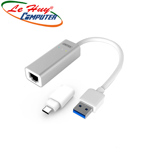 Cáp USB 3.0 ->  LAN Unitek (Y - 3464) +đầu đổi Type-C