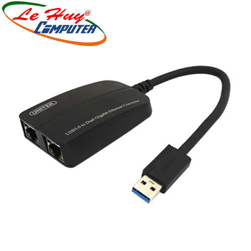 Cáp USB 3.0 -> 2 Cổng  LAN Unitek (Y - 3463)