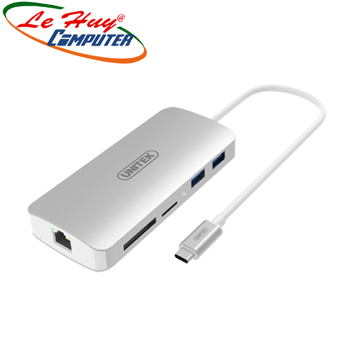Cáp Type-C -> 2 USB (3.0)/2P HDMI /LAN/SD+Micro SD Unitek (Y9115)
