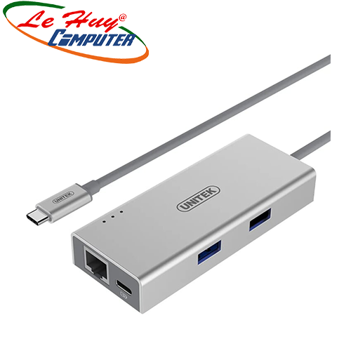Hub USB 3.0 2 Ports +Lan Unitek (Y - 9106)+ ĐĐ Type-C