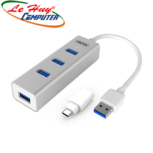 Hub USB 3.0 4 Ports + ĐĐ Type-C Unitek (Y - 3082B)