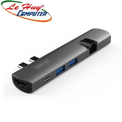 Hub Type-C->USB 3.0+HDMI/LAN Unitek  D008A