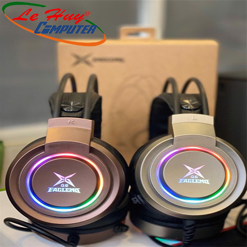 Tai nghe cao cấp Eaglend Q6 (Iron gray - Brown) GIẢ LẬP 7.1 RGB