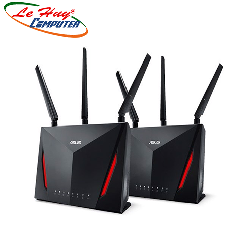 Thiết bị mạng - Router Wifi ASUS RT-AC86U (2PK) (Gaming Router) Wifi AC2900 2 băng tần, AiMesh 360 WIFI Mesh