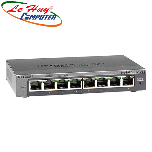 Thiết bị chuyển mạch Switch NETGEAR GS108E 8 Port Gigabit Ethernet Smart Managed Plus Switch