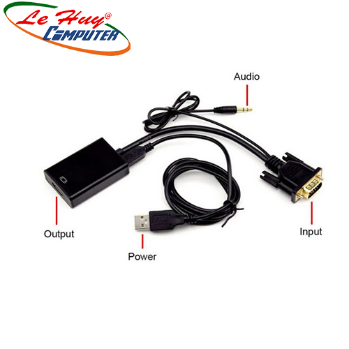 Cáp VGA To HDMI Có Audio (ZQ2002D)
