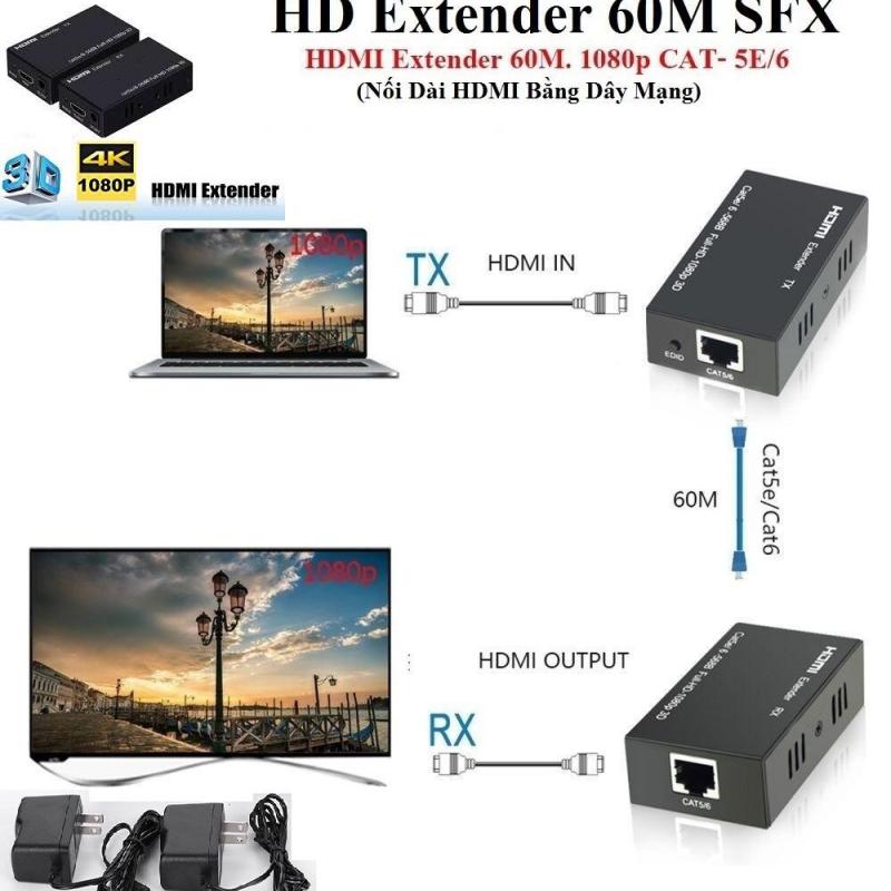 HD Extender 60M SFX (Nối Dài HDMI bằng Dây LAN 60m)