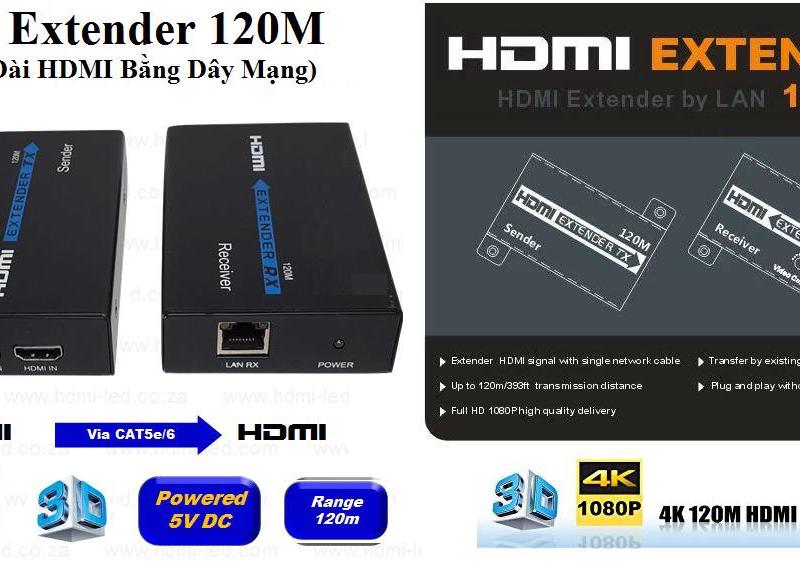 HD Extender 150M (Nối Dài HDMI bằng Dây LAN 150m)