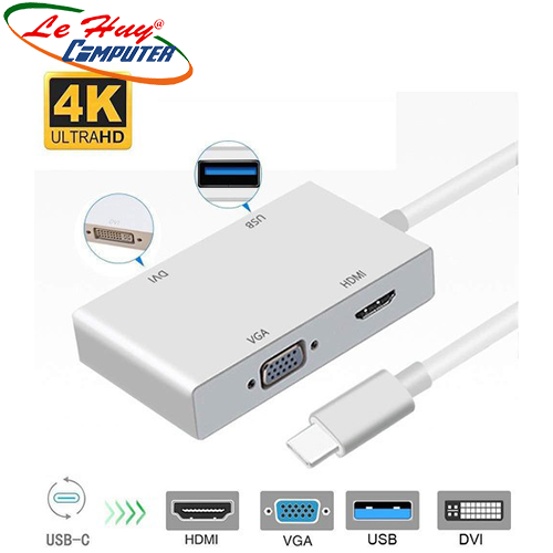 Cáp Chuyển Type-C ra HDMI/VGA/DVI/USB 3.0
