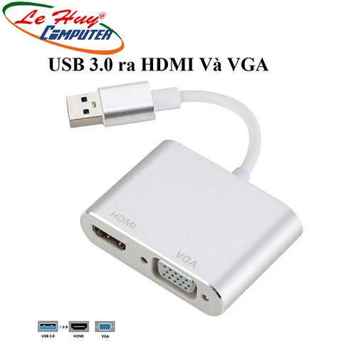 Cáp Chuyển USB 3.0 ra HDMI Và Vga