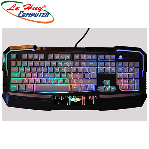 Bàn phím Newmen KB813 Gaming Rainbow Led nền xuyên chữ(giả cơ)