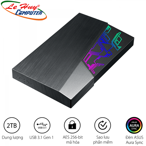 Ổ CỨNG DI ĐỘNG ASUS FX 2Tb Aura Sync RGB