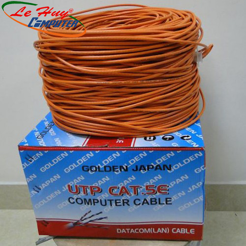 CÁP MẠNG GOLDEN JAPAN 4 PAIR UTP CAT5E( Màu Cam,trắng) 305m