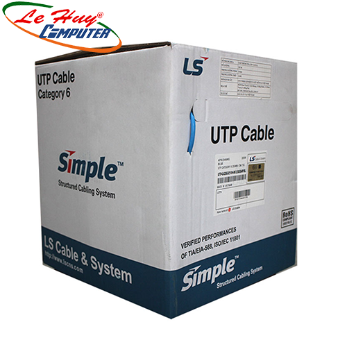CÁP MẠNG LS 4 PAIR UTP CAT6 màu xanh dương (UTP-G-C6G-E1VN-X 0.5X004P/BL)