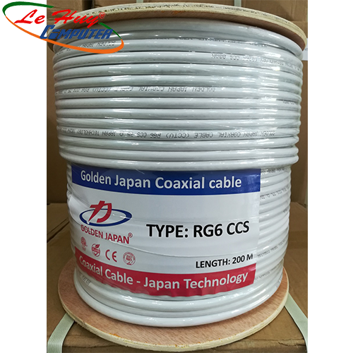 Cáp camera RG6 CCS GOLDEN JAPAN (màu trắng)