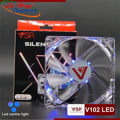 Fan Case V-102 LED Trong Suốt (12cm)