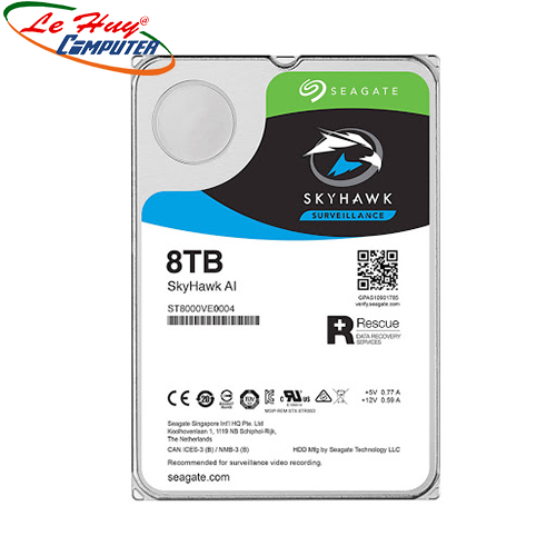 Ổ cứng HDD Seagate SkyHawk AI 8TB 7200rpm SATA 3.5