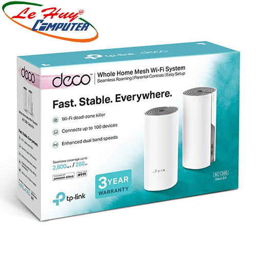 Thiết bị mạng - Router Wifi Deco E4 - Bộ 2 thiết bị Wifi Mesh AC1200