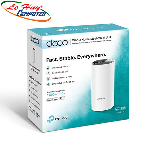 Thiết bị mạng - Router Wifi Deco M4 - Bộ 1 thiết bị Wifi Mesh AC1200 - Có thể mở rộng hệ thống