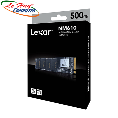 Ổ cứng SSD M2-PCIe 500GB Lexar NM610 NVMe 2280 Hàng Chính Hãng