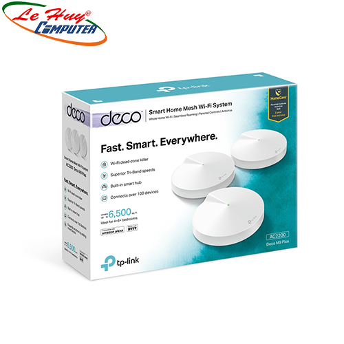 Thiết bị mạng - Router Wifi Deco M9 Plus - Bộ 3 thiết bị Wifi Mesh AC2200