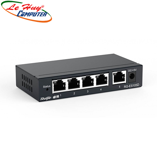 Thiết bị chuyển mạch Switch RUIJIE RG-ES105D 5-Port unmanaged