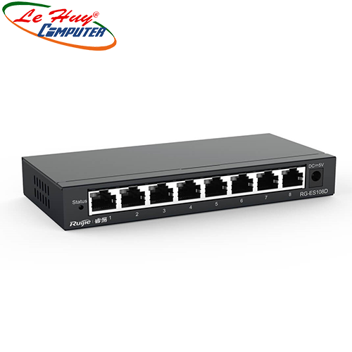 Thiết bị chuyển mạch Switch RUIJIE RG-ES108D 8-Port unmanaged