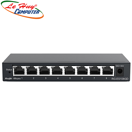 Thiết bị chuyển mạch Switch RUIJIE RG-ES108GD 8-port Gigabit Unmanaged