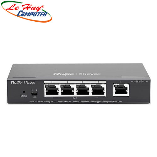 Thiết bị chuyển mạch Switch RUIJIE RG-ES205GC-P 4-port 10/100/1000Base-T PoE