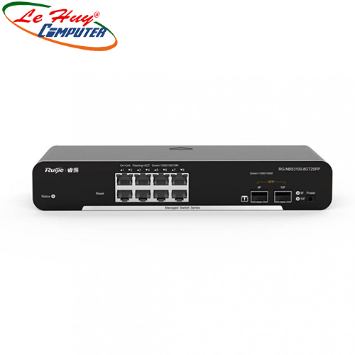 Thiết bị chuyển mạch Switch RUIJIE RG-NBS3100-8GT2SFP 8-Port Gigabit L2 Managed