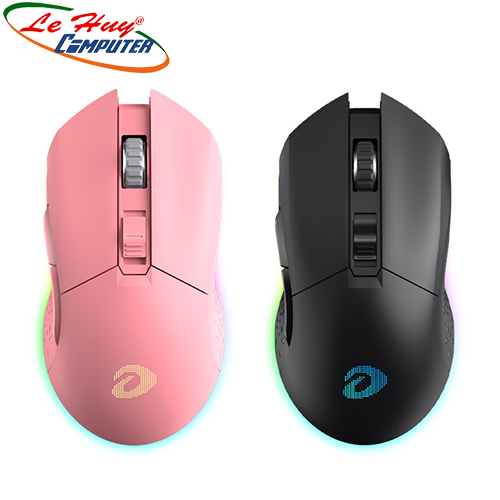 Chuột Không Dây Gaming Dareu EM901 RGB (Đen/Hồng)