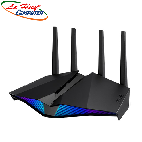 Thiết bị mạng - Router Wifi ASUS AURA RGB RT-AX82U Hai Băng Tần, Chuẩn AX5400 (Chuyên Cho Game Di Động)- Hàng Chính Hãng