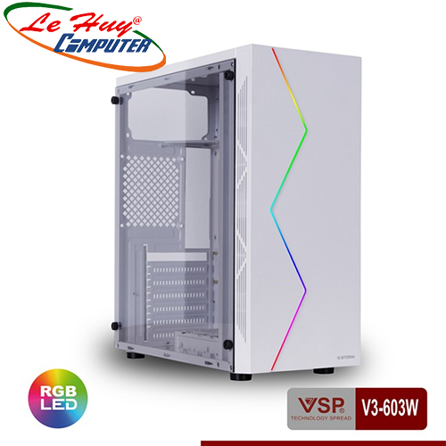Vỏ máy tính VSP V3-603W Led RGB