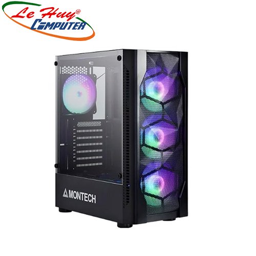 Vỏ Máy Tính Montech X1 Black ( Kèm 3 Fan trước và 1 Fan sau)
