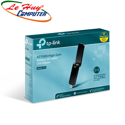 Bộ thu sóng Wifi TP-Link băng tần kép Wi-Fi AC1300 Archer T4U