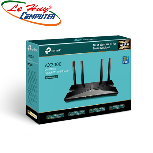 Thiết bị mạng - Router Wifi TP-Link Archer AX50 Wifi 6, AX3000