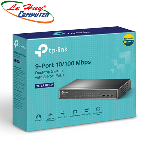 Thiết bị chuyển mạch Switch TP-Link TL-SF1009P 9-Port 10/100Mbps with 8-port PoE+