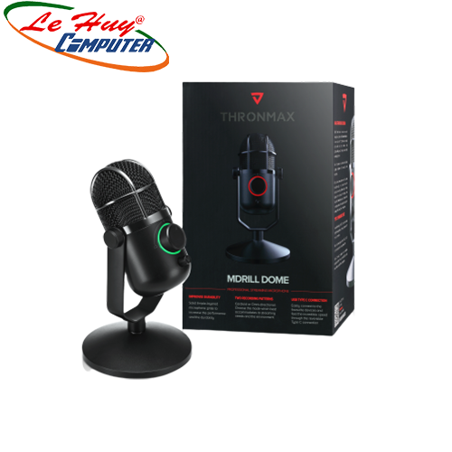 Microphone Thronmax Mdrill Dome M3 Plus Jet Black