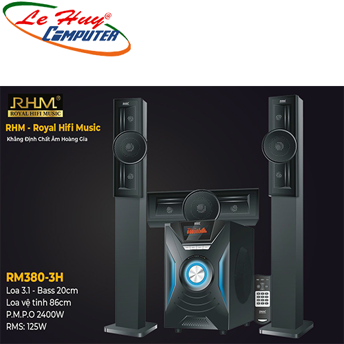 Loa vi tính RMH RM-380-3H 3.1 125W CÓ BLUETOOTH (2 LOA CỘT CAO 86CM)