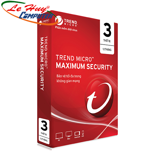 Phần mềm diệt virus Trend Micro Maximum Security - 3PC