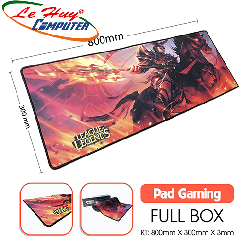 Miếng lót chuột Gaming Nhiều Hình May Viền 300x800x3mm - Full Box
