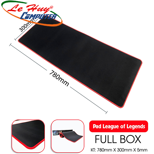 Miếng lót chuột Gaming lớn màu đen 300x780x5mm - Full Box