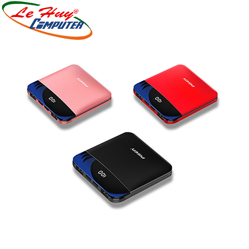 Sạc dự phòng PISEN Led Alu 10000mAh (2xUSB FlashShip  2A, Type-C/Micro/Lightning, LED) BL-D06LS