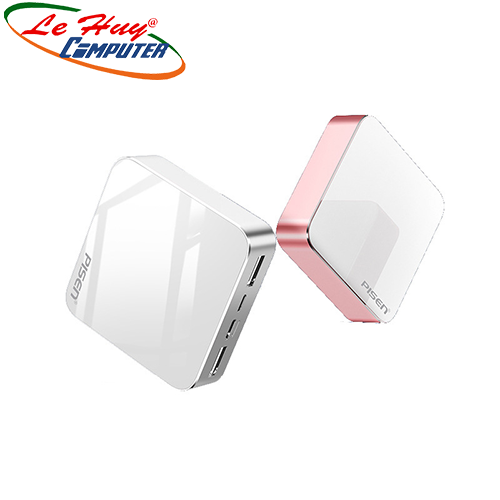 Sạc dự phòng PISEN Mini Mirror 10000mAh (2xUSB FlashShip 2A, Type-C/ Micro/ Lightning, LED) TP-D24LS