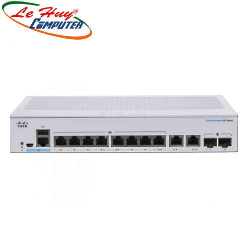 Thiết bị chuyển mạch Switch CISCO CBS250-8T-E-2G-EU Smart 8-port GE, Ext PS, 2x1G Combo