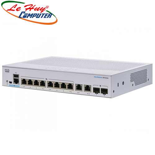Thiết bị chuyển mạch Switch CISCO CBS350-8T-E-2G-EU Managed 8-port GE, Ext PS, 2x1G Combo