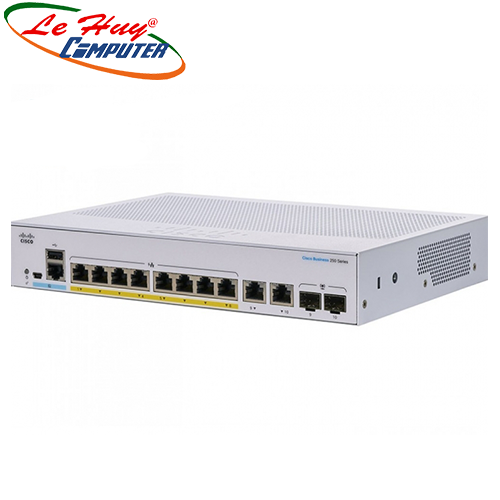 Thiết bị chuyển mạch Switch CISCO CBS250-8P-E-2G-EU 8-port GE, PoE, Ext PS, 2x1G Combo
