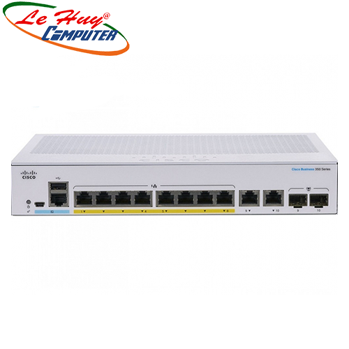 Thiết bị chuyển mạch Switch CISCO CBS350-8P-E-2G-EU 8-port GE, PoE, Ext PS, 2x1G Combo