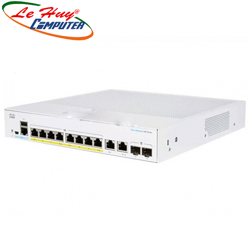 Thiết bị chuyển mạch Switch CISCO CBS350-8FP-E-2G-EU 8-port GE, Full PoE, Ext PS, 2x1G Combo